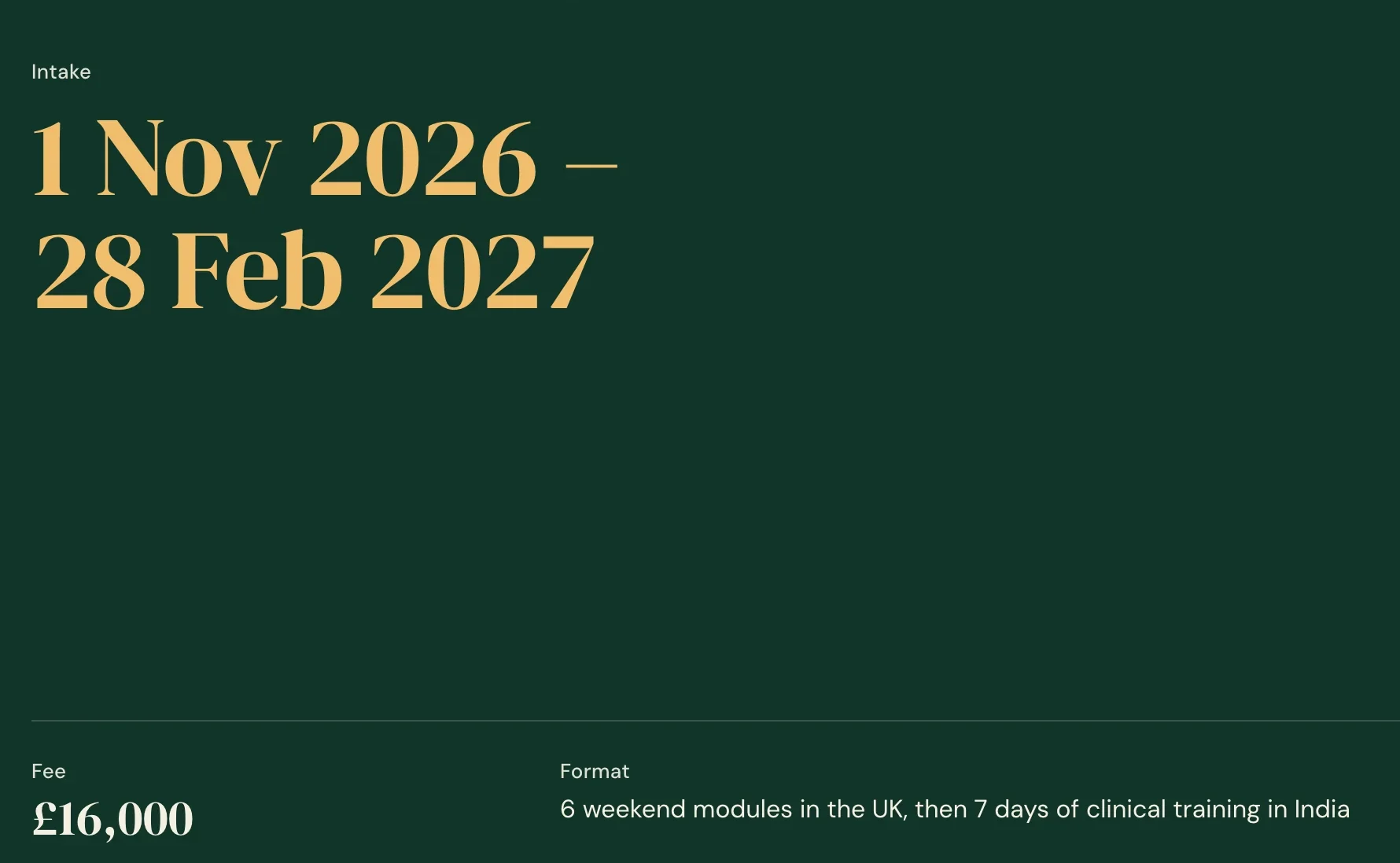 Sage Academy redesign: the implant programme intake, 1 Nov 2026 to 28 Feb 2027, and the £16,000 fee